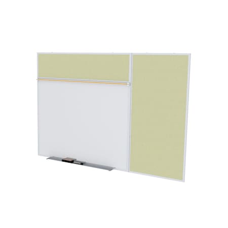 Ghent Combo Whiteboard/Bulletin, Mag Por/Vnyl, Styl B, 4 ft H x 16 ft W, Caramel SPC416B-V-181